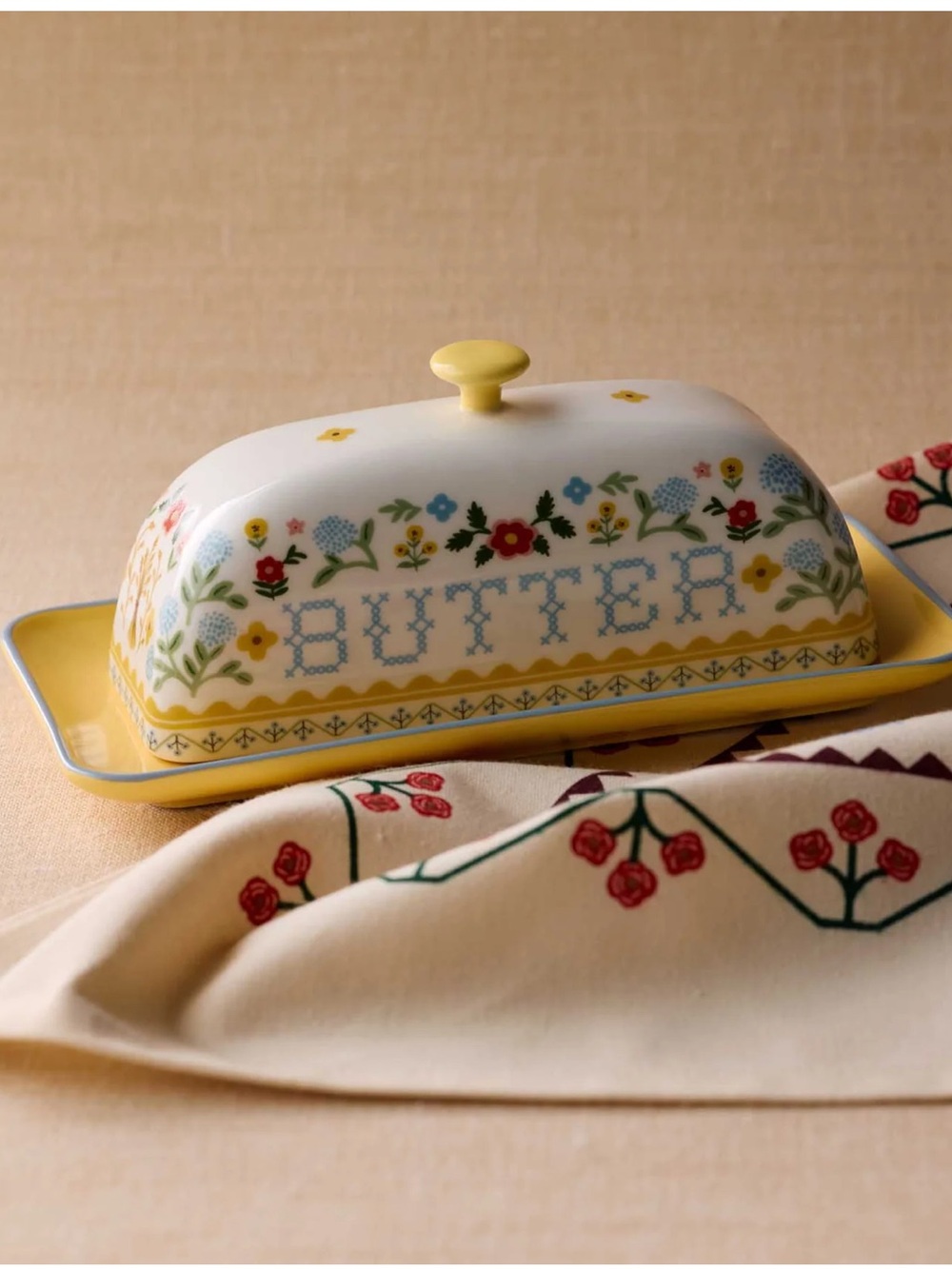 Rifle paper company porcelain butter dish NWT